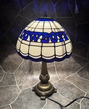 Rare VTG Dallas Cowboys Hand Made Glass Tiffany Lamp Officially Licensd NFL 2003 picture