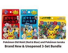 New  Pokemon Old Maid Babanuki Red & Blue + Karuta Set of 3 Authent Age14+ picture