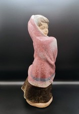 Vintage NAO by Lladro Figurine Woman Facing The Wind 11
