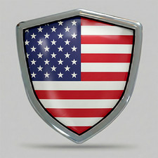 3D Domed United States Flag Car USA Sticker Resin American Emblem Badge Decal  picture