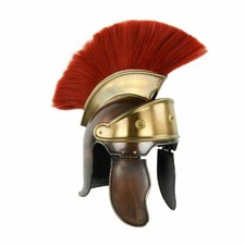 Christmas Roman Helmet Steel Medieval Praetorian Roman Helmet With Plume picture