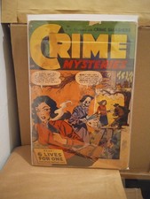 Crime Mysteries #13 (1954) Detached Cover, Golden Age Pre-Code Horror Issue picture