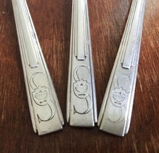 Vintage SHERATON HOTEL Silver Soup spoons / 3 picture