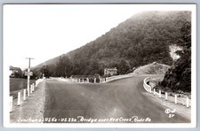 New Creek WV RPPC US Route 50 & US 220 Junction Bridge Real Photo c.1937 picture