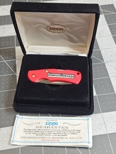 Vintage Komatsu Dresser  Advertising Stainless Red Zippo Pocket Knife New MC4  picture