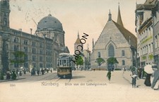 Historical Postcard - Greetings from Nuremberg Tram 1905 Litho X104 picture