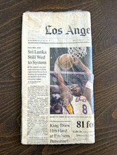 Los Angeles Times 2006 cover of Kobe Bryant’s historic 81-point performance picture