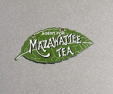 VINTAGE MAZAWATTEE TEA LEAF PORCELAIN SIGN CAR GAS TRUCK MOTORCYCLE OIL picture