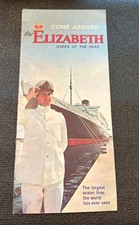 Paper Brochure Come Aboard the Elizabeth Queen of the Seas 1960s picture