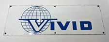 Vintage Vivid Inc Enamel Metal Sign 24x8 Billboard Company Janesville, WI USA picture
