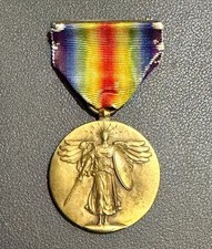 WWI World War I Victory Medal Great War for Civilization Rainbow Ribbon picture