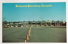 Richmond Petersburg Turnpike Toll Booths Virginia VA Dexter Press Postcard 1960 picture