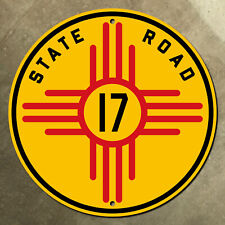 New Mexico zia route 17 highway marker road sign Chama 1927 16x16 picture