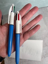 Two Vtg BIC Multi Color Pens Made in France Click Ballpoint Green Red Blue Black picture