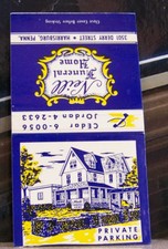   Rare Vintage Matchbook N1 Harrisburg Pennsylvania Neill Funeral Home Derry St picture