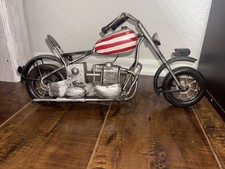 Vintatge HARLEY Motorcycle METAL CHOPPER MODEL Art Sculture HANDMADE 1968 BIke picture