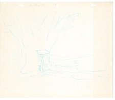 Winnie the Pooh Disney Original Production Drawing Sketch 1977 Washer 5b-25 picture