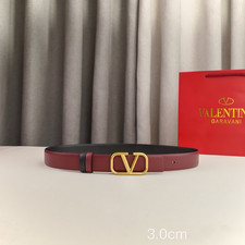 Women's VALEN TINO belt with double-sided belt Red/Black With box width 3cm picture