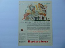 1942 BUDWEISER & Many Products From ANHEUSER-BUSCH vintage art print ad picture