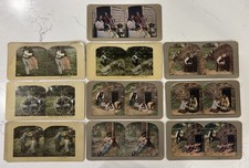 Antique Black Americana African American Stereoview Card Lot Of 10 Images picture
