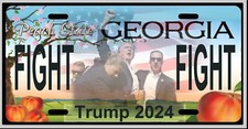 L@@K Georgia Fight Fight Trump 2024 Car Vanity Tag  License Plate picture