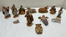 13 VINTAGE Fontanini Roman Nativity Figures Italy picture