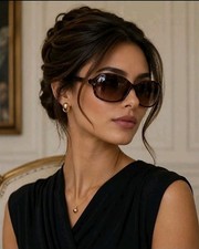 Oscar de la Renta Womens Tortoise Brown Gradient Oversized Designer Sunglasses picture