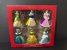 2021 Hallmark Fit For A Princess Disney Princess 6 Piece Set Keepsake Ornaments picture