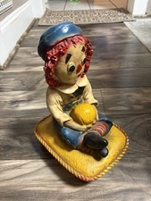Rare Vintage 1973 Raggedy Ann & Andy Ball Chalkware Hydro Craft Room Decor 13” picture