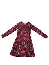 SUPER CUTE Missoni Dress Women's 40 Red Intarsia Marble Knit Wool Blend picture