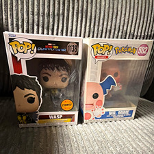 Funko Pop 2-Pack Vinyl Wasp Marvel Ant Man #1138 CHASE & Pokemon Mr. Mime #582 picture