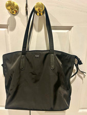 Botkier Black Tote Bag Zip Closure Double Handles Lined Inner Pockets Solid picture