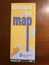 Staten Island Bus Map September 1998 1990s Vtg MTA New York City Transit picture