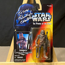 Kenner Star Wars POTF Chewbacca Signed Peter Mayhew 1995 Action Figure picture