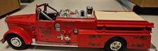 1997 ERTL Coca-Cola Pumper Fire Truck Diecast Bank #3447, Box & Accessories picture