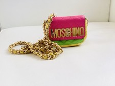 Moschino Quilted Mini Crossbody/ Belt Bag in Pink, Green, Yellow & Gold picture
