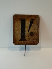 Rare Antique Edwardian English Price Pick 1/- Shop Display Sign Metal c1900 picture