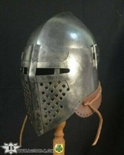 Armour Buhurt Battle Gift Medieval Reproduction. Bascinet Knight Helmet Medieval picture