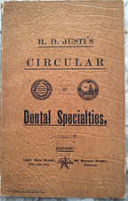 Vintage H.D. Justi Catalog Circular Dental Specialties 1895 Teeth Supplies picture