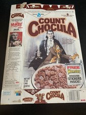 Vintage 1987 GM COUNT CHOCULA Monster Cereal Box Recalled Series 13 David Star picture