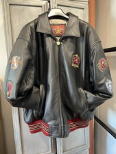 INCREDIBLY RARE Disneyland And Disney World Coat Of Arms Brown Leather Jacket picture