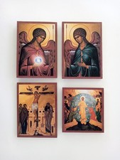 Orthodox Christian Icons | Set of Four Wooden  Icons | Handmade picture
