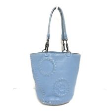 Auth BOTTEGA VENETA - 194900 Light Blue Leather Tote Bag picture