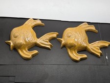 Vintage Orange Fish Wall Art Set Of Two picture