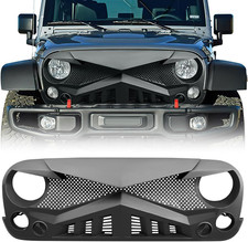 Hawke Grille Front Grill Compatible with Jeep Wrangler 2007-2018 JK JKU picture