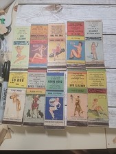 Lot of 10 Vintage Matchbook Pin-up Girlie Models Artwork Risque (G) picture