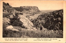 1952 Maine Coastline Seascape Postcard American Art Postcard Co. picture