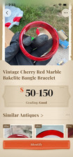 Vintage Bakelite Cherry Red bracelet picture