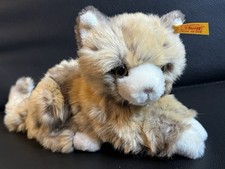 NEW Steiff Cat Lucy Katze Plush Animal Toy Spotted Brown Kitty Rare NWT picture