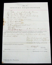CIVIL WAR 102ND ILLINOIS SOLDIERS UNIFORMS  SGD BY COLONEL FRANK W SMITH 1863 picture